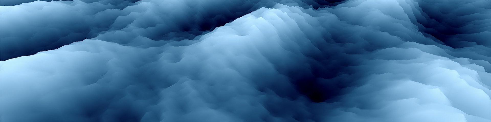 A wide banner image depicting an abstract representation of a tumultuous sea with dynamic shades of blue, creating the illusion of waves in motion under a stormy sky.